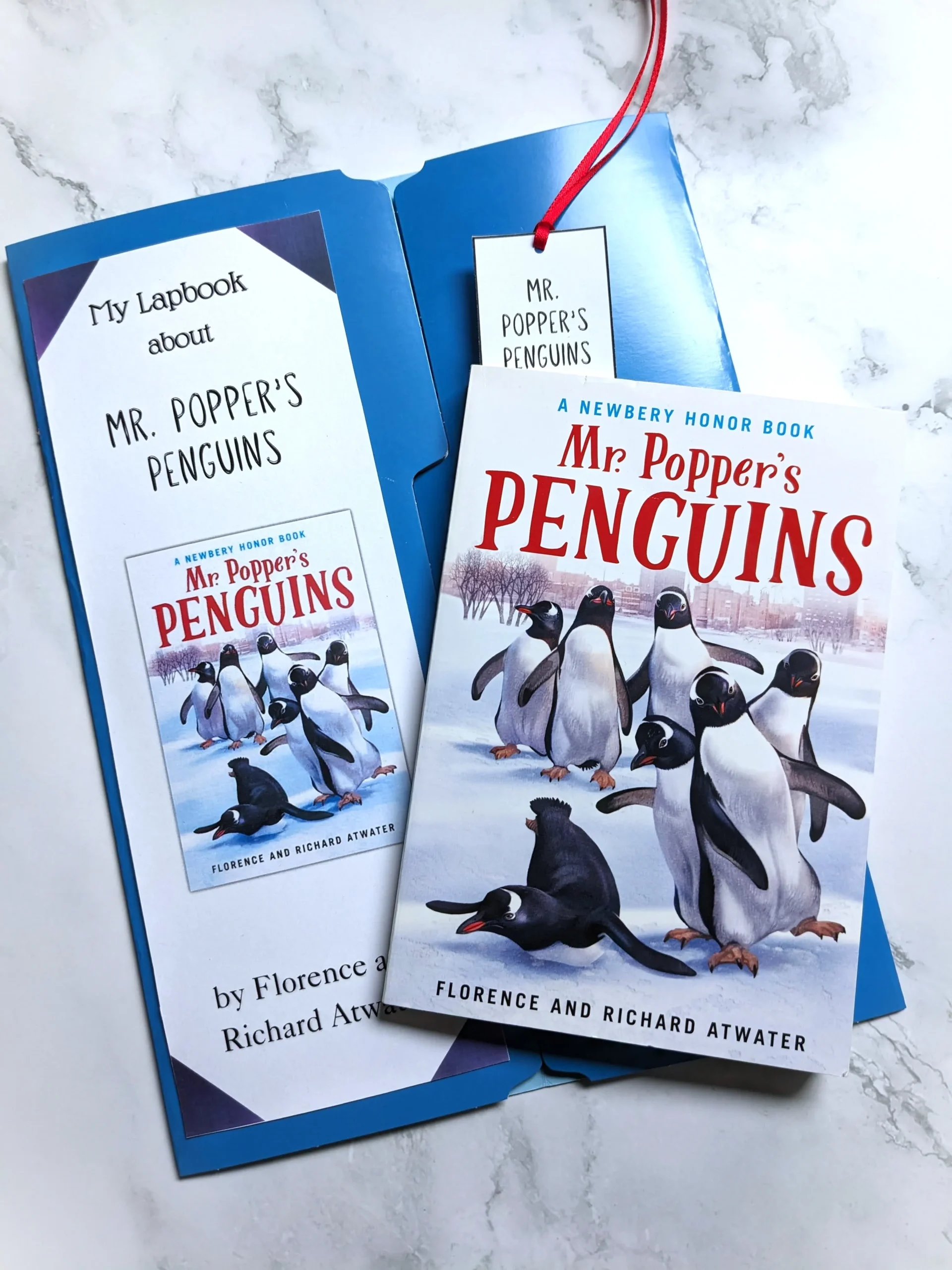 Mr. Poppers Penguins lapbook cover