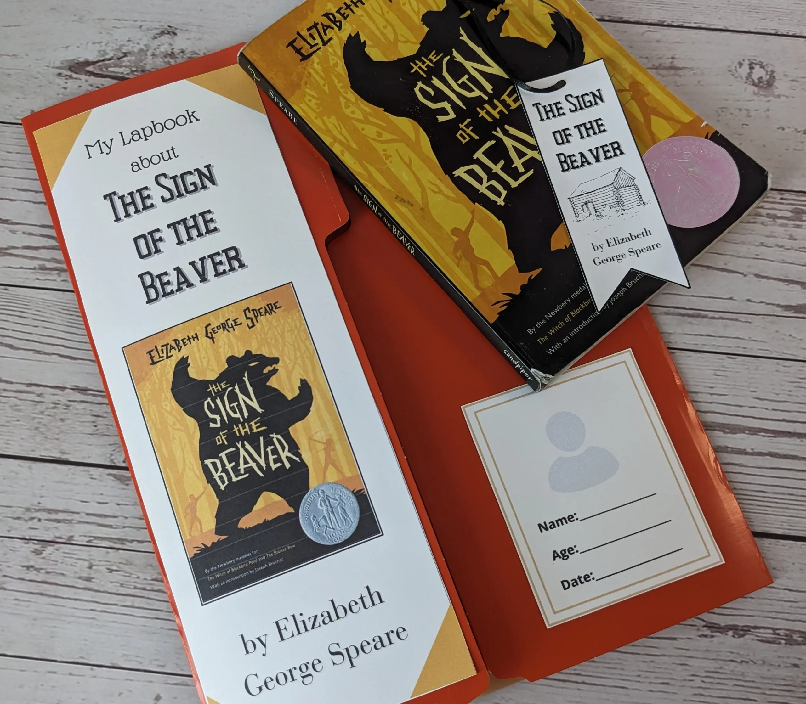 The Sign of the Beaver lapbook cover